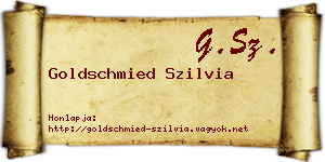 Goldschmied Szilvia névjegykártya